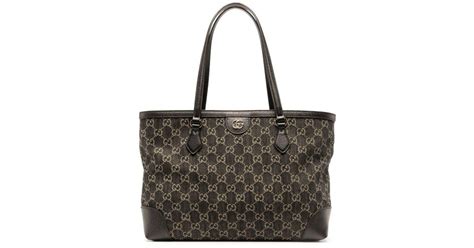 gucci denim bag black|Gucci tote bag ophidia.